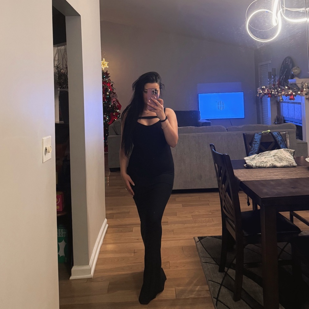 SKIMS Black Maxi Dress